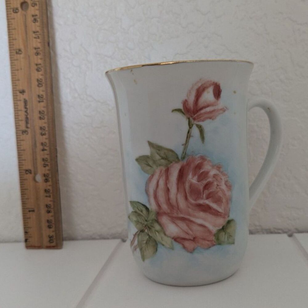 Vintage Mug with Pink Roses - Says Helen 1985 - Unique!